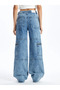 High Waist Wideleg Women's Cargo Jeans - 3