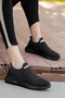 Women's Black Knitwear Comfortable Sports Walking Shoes Extra Light Non-Slip Sole Stylish Sneakers - 4