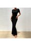 Women's Short Sleeve Maxi Dress - 2