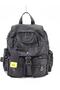 Women's Black Washed Leather Backpack