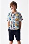 LIMI boy linen China half-sleeved shirt