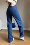 Women's High Waist Lycra High Waist Wide Leg Loose Wide Leg Jeans - 2