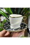 SPECIAL DESIGN LEOPARD PATTERNED BLACK AND WHITE CUP SET - 4