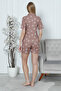 Mr 1202 Lycra Pegasus Fabric Buttoned Shorts Women's Heart Pajama Set - 5