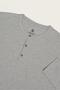 Buttoned Crew Neck Long Sleeve T-shirt Np-collargo - Light Gray - 6