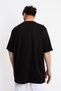 Oversize O-collar T-shirt Suelto - Black - 8