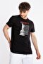 Printed O-collar T-shirt Libestatuas - Black - 3