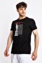 Printed O-collar T-shirt Libestatuas - Black - 2