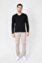 V-Neck Long Sleeve T-shirt Np-trelargo - Black