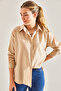 Women's Stone Basic Sleeve Folded Shirt 60111012 - 5