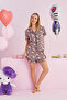 Hello Kitty Licensed 100% Cotton Pink Multicolor Buttoned Ribbed Shorts Pajamas Set - 2