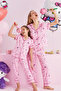 Hello Kitty Licensed 100% Cotton Pink Multicolor Buttoned Piping Pajamas Set