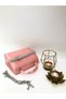 Powder Color Satin Fabric Stone Accessory Magnetic Closure Shoulder Strap Available (Small Size) - 6