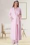 Long Dressing Gown Maternity 2-Piece Pajama Set 80% Cotton, 20% Viscose Pajamas with Adjustable Elastic Waist