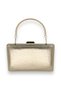 Gold Plated Satin Metal Handle Shiny Fabric Evening Dress Bag Evening Bag Henna Wedding Engagement