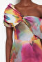 Multicolor A-Line Lined Asymmetric Neck Chiffon Woven Long Flowy Evening Dress TPRSS24AE00055 - 5