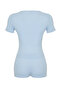 Light Blue Button Detailed Knitted Pajama Set with Ribbed Shorts Thmss24Pt00097 - 9