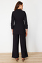Black Pearl Detailed Crepe Jacket and Pants Woven Top and Bottom Set TCTSS24US00011 - 6
