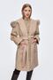 Hooded Fur Collar Pocket Coat Mink - 6