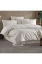 100% Cotton Striped Satin Duvet Cover Set Single Capital V4 Ecru