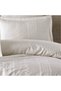 100% Cotton Striped Satin Duvet Cover Set Single Capital V4 Ecru - 3