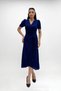 Glitter Fabric Belt Detailed Midiboy Dress Cobalt Blue - 3