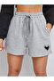 Flaming Heart Printed Gray Women's Regular fit Shorts