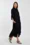 Women's Shirt Collar Buttoned Pompom Shirt Dress - 6