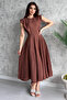 Brown Women's Crew Neck Kiloş Dress