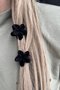Black Velvet Lotus Hair Clip Set of 2 - 2