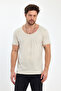 Deep Neck Short Sleeve Fit Cut T-Shirt - 3