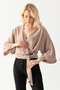 Women's Biscuit Double Breasted Collar Half Sleeve Loose Cut Aerobin Tunic - 6