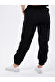 Plus Size Women's Black Rubber Leg Sweatpants