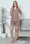 Mr 1202 Lycra Pegasus Fabric Buttoned Shorts Women's Heart Pajama Set