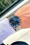 Navy Blue Dial Stainless Ipc Plated Special Series Men's Metal Wristwatch - 3