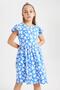 Girl's Floral Short Sleeve Dress B4339A824SM - 3