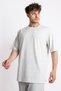 Oversize O-collar T-shirt Basuelto - Gray Melange - 4