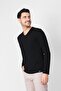 V-Neck Long Sleeve T-shirt Np-trelargo - Black - 2
