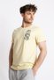 Printed O-collar T-shirt Bandos - Light Yellow - 2