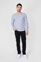 Buttoned Crew Neck Long Sleeve T-shirt Np-collargo - Light Gray