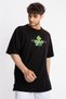 Oversize O-collar T-shirt Suelto - Black
