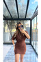 women's Oleander Drape Detail Dress - 3