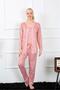 Women's 3-Piece Dusty Rose Dressing Gown Pajamas Set 16103 - 4
