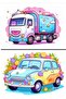 Cute Cars Coloring Book Set (2 Books) - 2