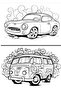 Cute Cars Coloring Book Set (2 Books) - 4