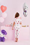 Hello Kitty Licensed 100% Cotton White Multicolor Buttoned Piping Pajamas Set - 5