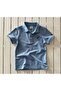 SHORT SLEEVE POLO NECK T-SHIRT WITH STRIPED COLLAR