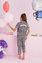 Hello Kitty Licensed 100% Cotton Black and White Multicolor Buttoned Piping Pajamas Set - 5