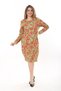 Women's Plus Size Green Organic Cotton Fabric Cup Detail Long Sleeve Dress 65N37626 - 3