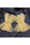 Edna pearl embellished shimmering Tulle cuff bracelet gold - 6
